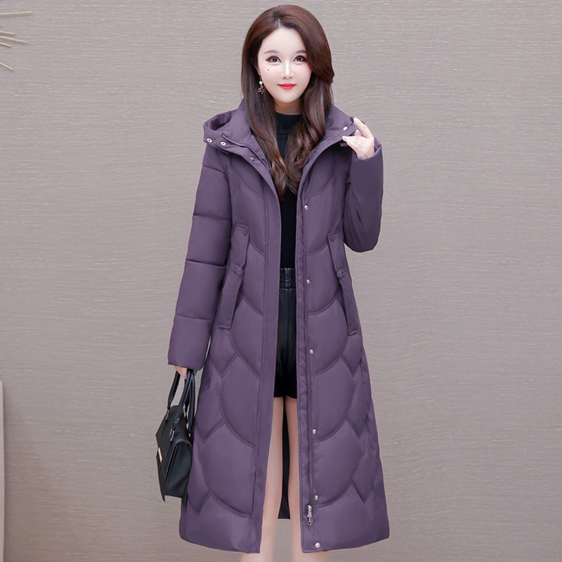 Damen Daunen Steppjacke Lang Winterwarm