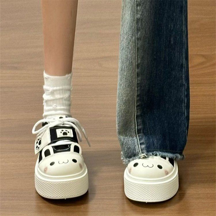 Damen Plattformsneaker Tiermotiv Bequem