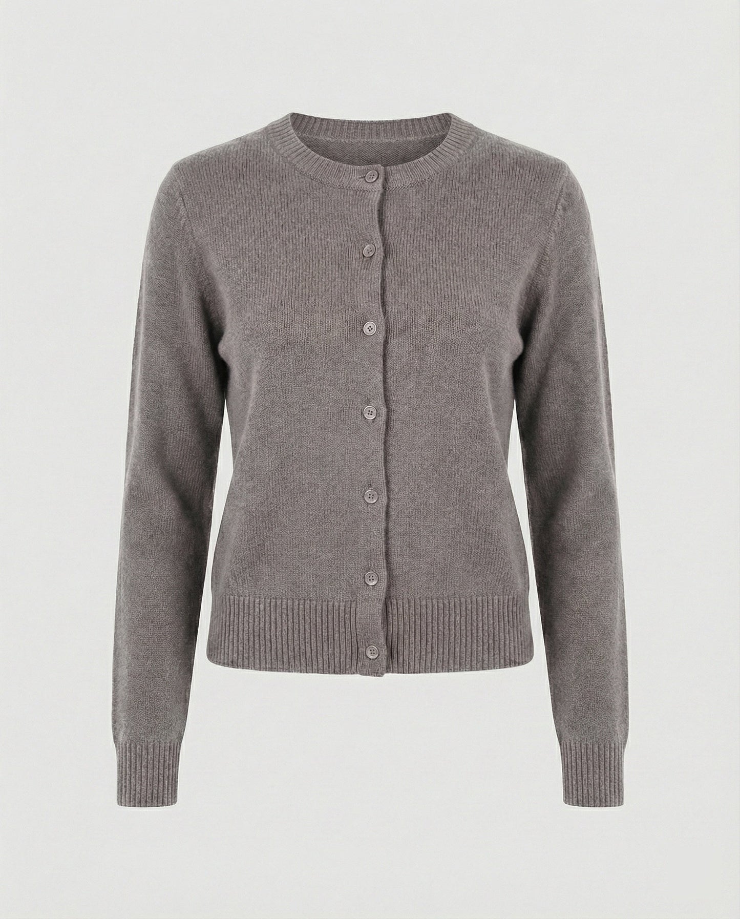 Damen Cardigan Feinstrick Rippborte Kurz Modern