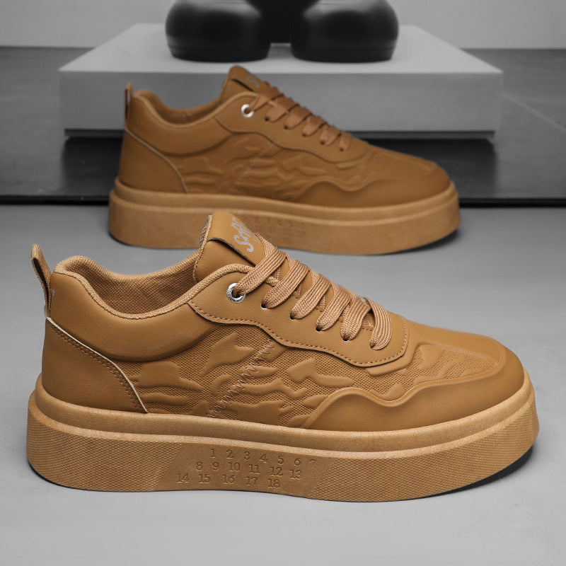 Damen Sneaker Leder Modern mit Logo Stickerei