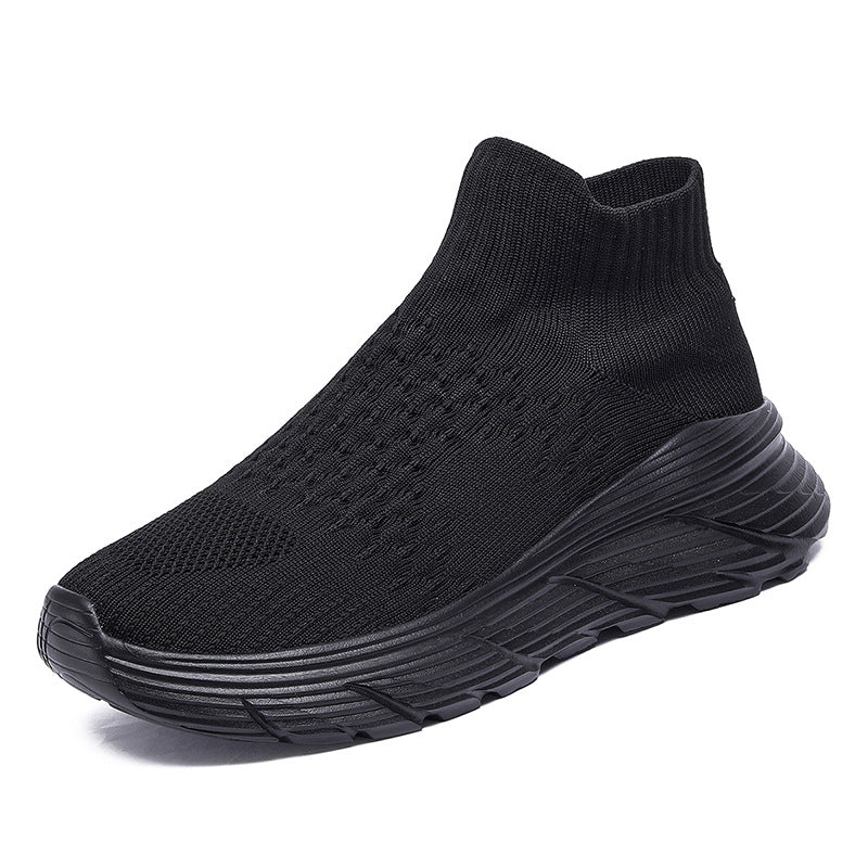 Damen Sneaker Elastisch Strick Optik Sportlich