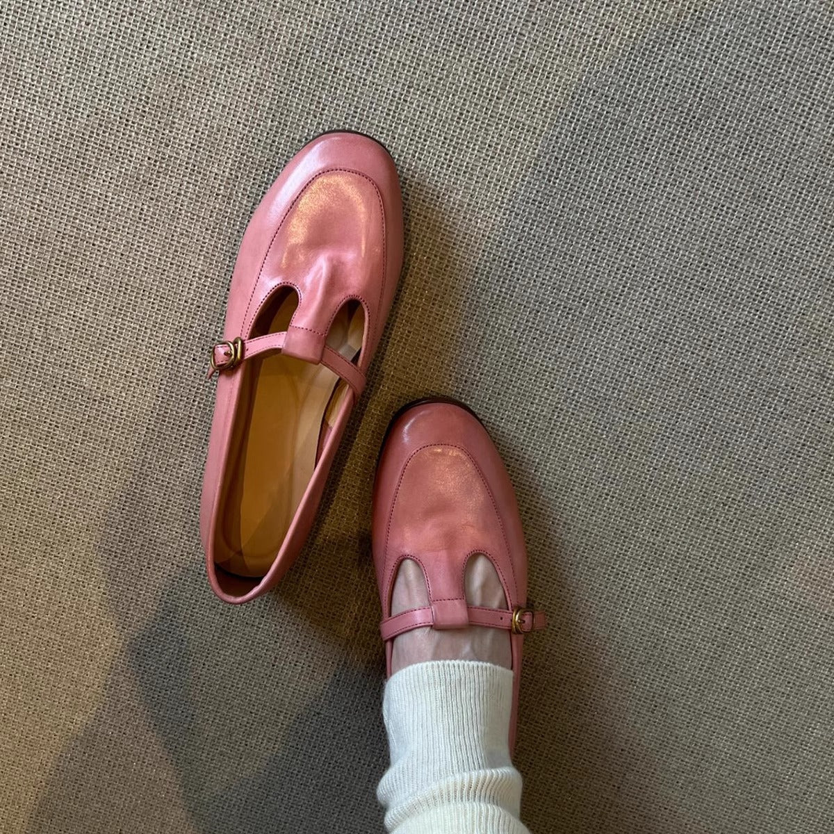 Damen Ballerinas Komfortabel Riemendesign