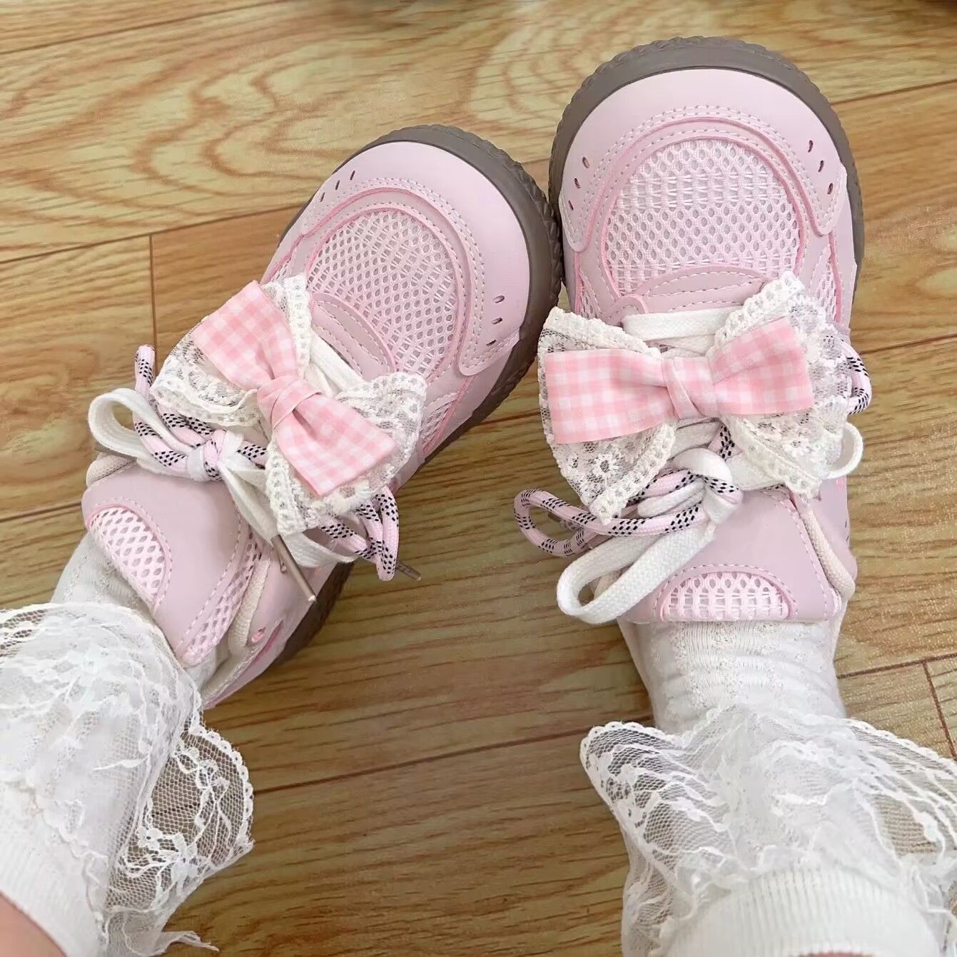 Damen Sneaker Karomuster Atmungsaktiv