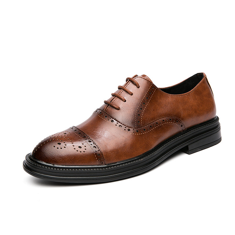 Damen Brogues Leder Schuhe Klassisch