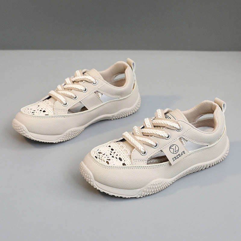 Damen Sneaker Atmungsaktives Netzdesign Florales Muster