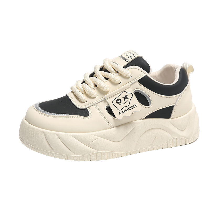 Damen Plateau Sneaker Atmungsaktives Material Trendy