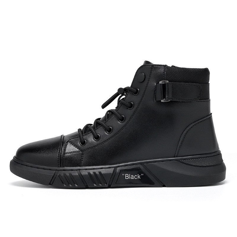 Damen Schnürboots Robustes Leder