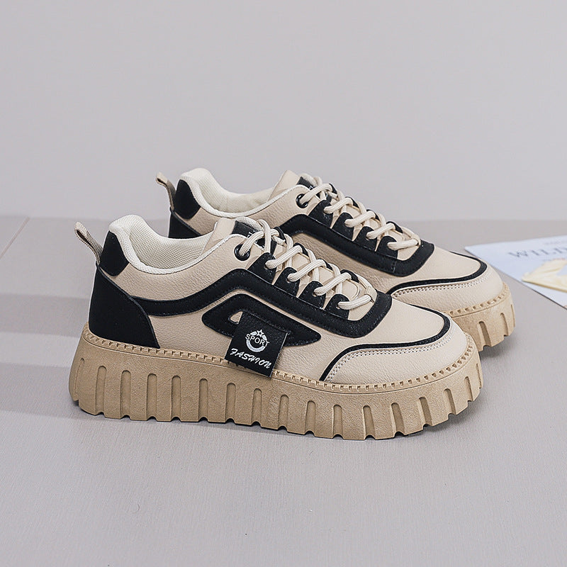 Damen Plattform Sneaker Leicht Bequem