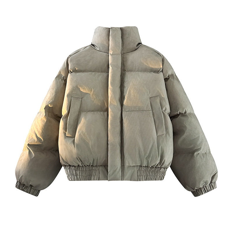 Damen Daunenjacke Warm Hocher Kragen Elegant