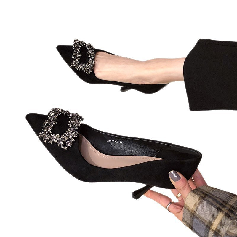 Damen High Heels mit Schmuckdetail Elegante Pumps