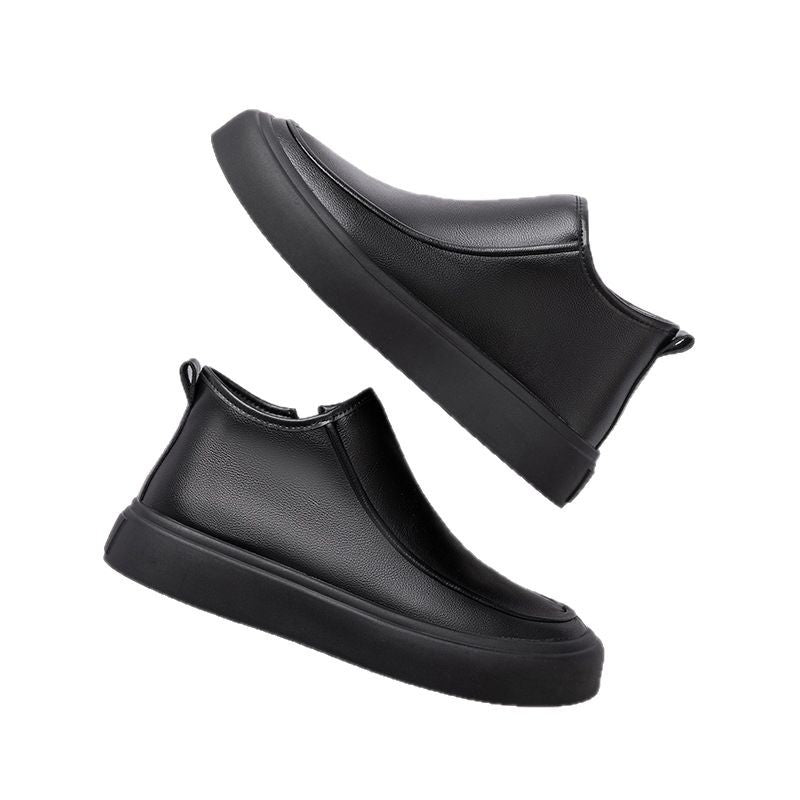 Damen Stiefeletten Braun Leder Winter