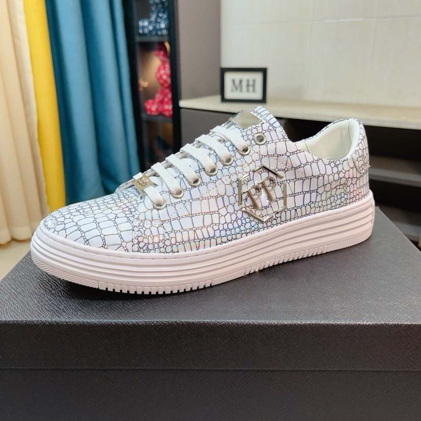 Damen Sneaker Leder Krokodilmuster