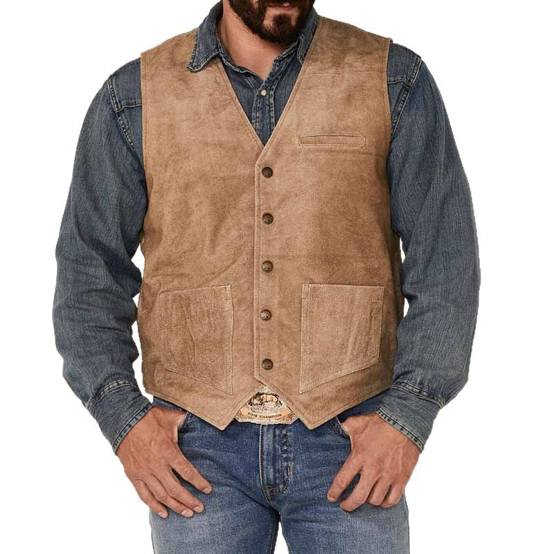 Herren Lederweste Wildleder
