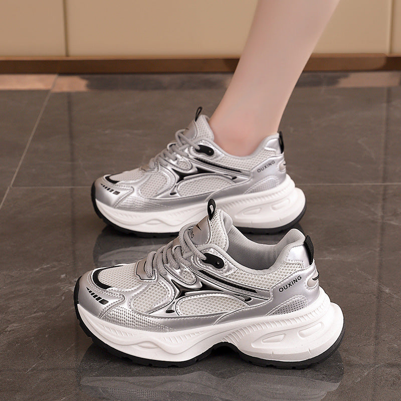 Damen Sneaker Sportlich Atmungsaktives Mesh Stabile Sohle