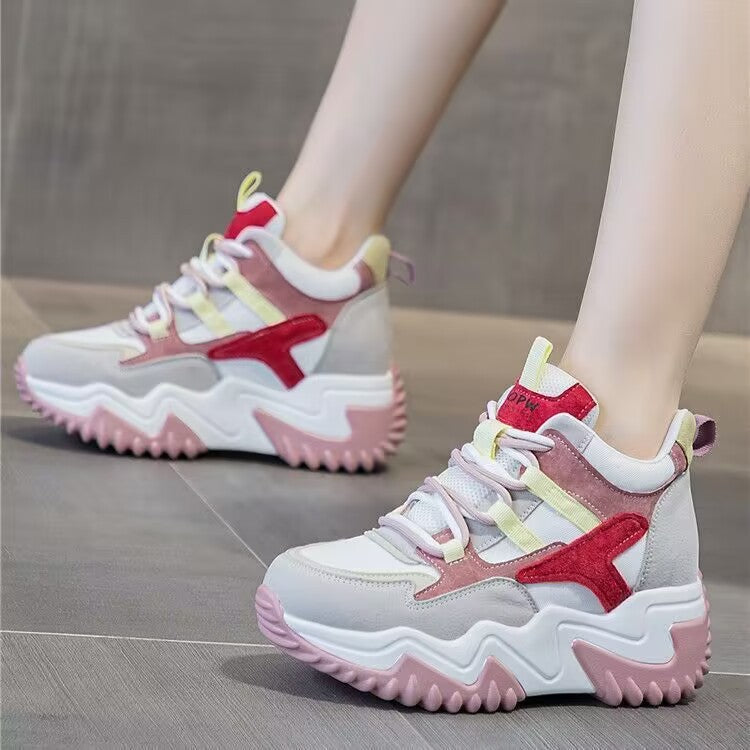Damen Laufschuhe Chunky Atmungsaktiv Bequem