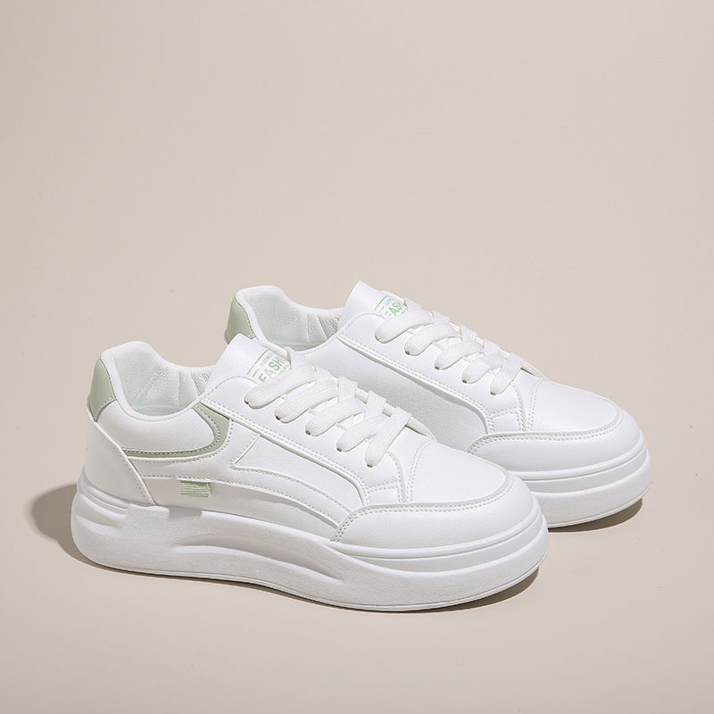 Damen Plateausneaker Hoch Weiche Sohle
