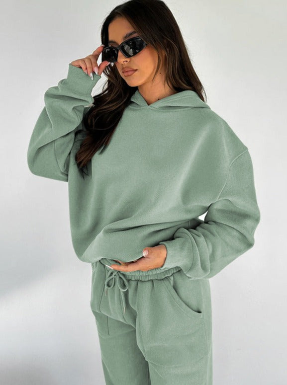 Damen Hoodie Jogger Set Weich