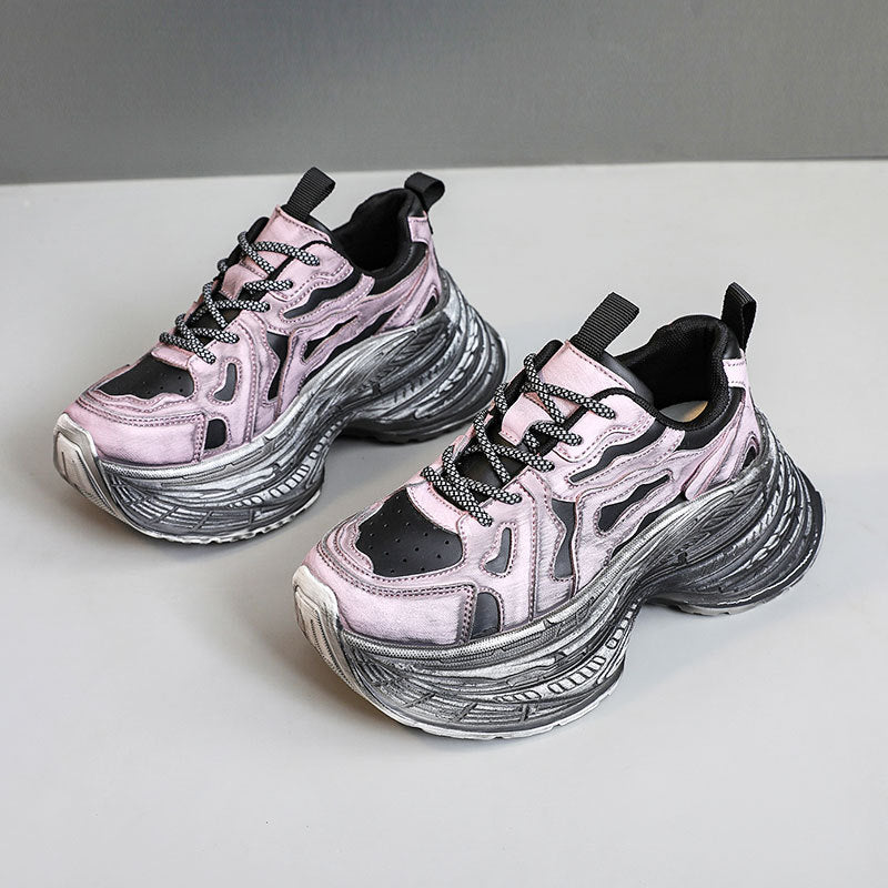 Damen Sneaker Bequem Elastisch Weite Passform