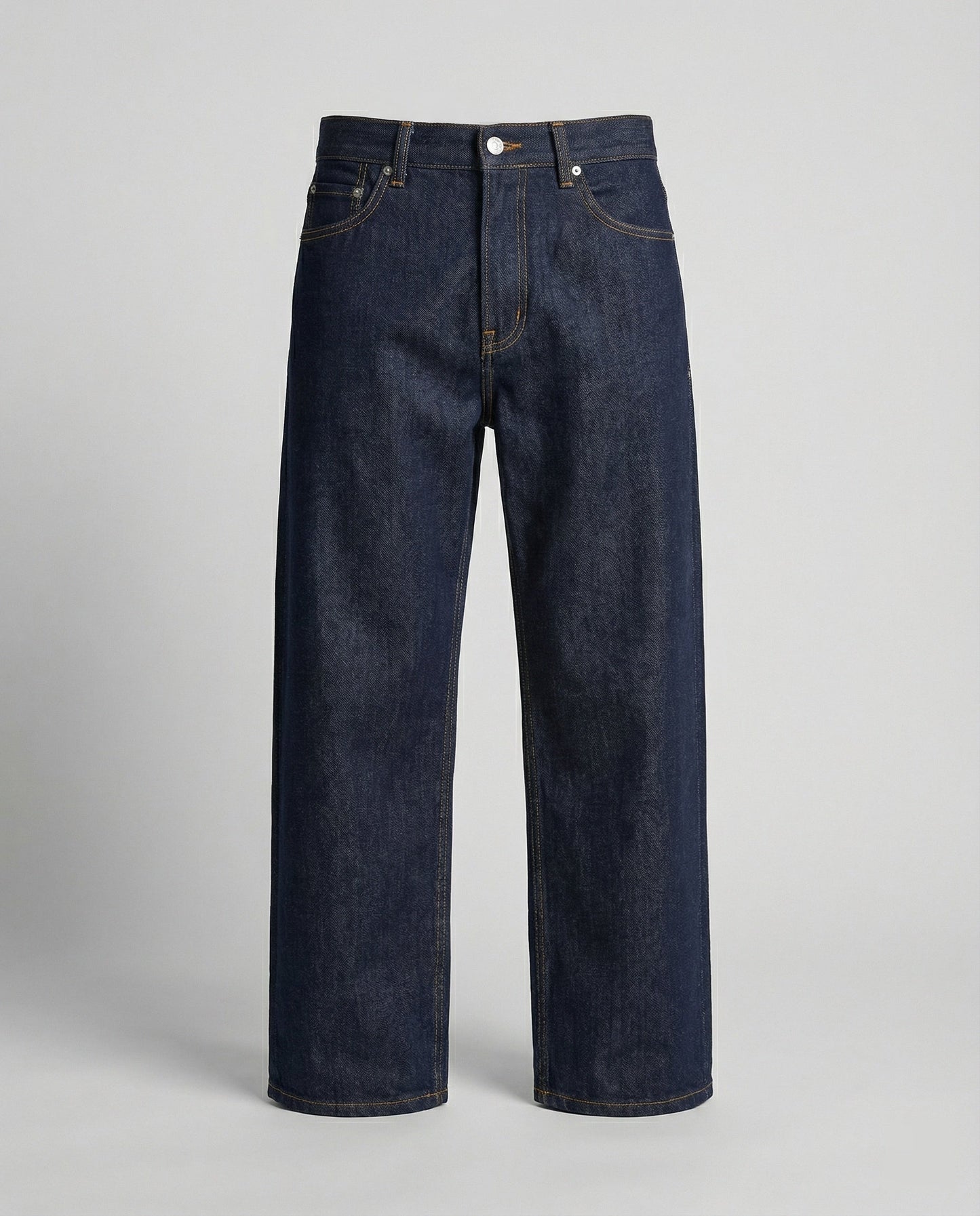 Herren Wide Leg Jeans Schwere Denim Hose
