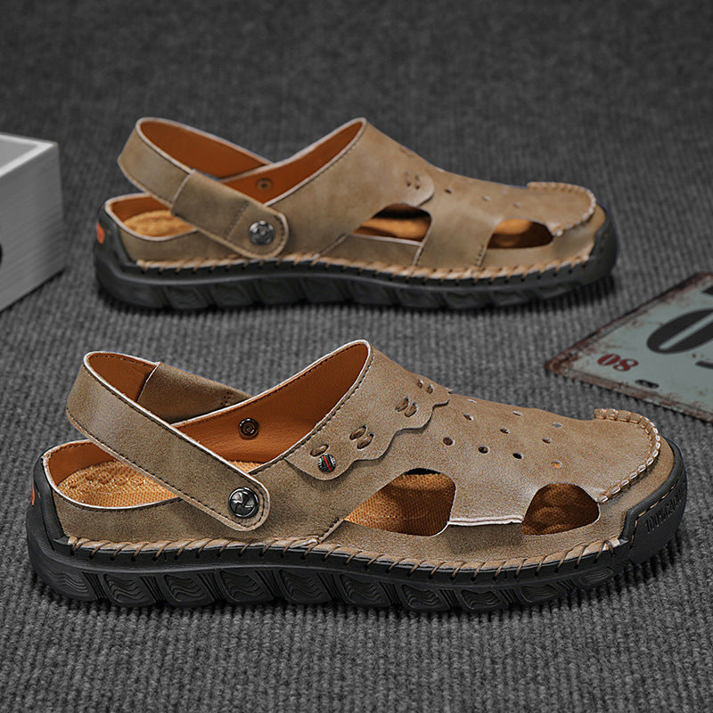 Damen Ledersandalen Atmungsaktives Leder