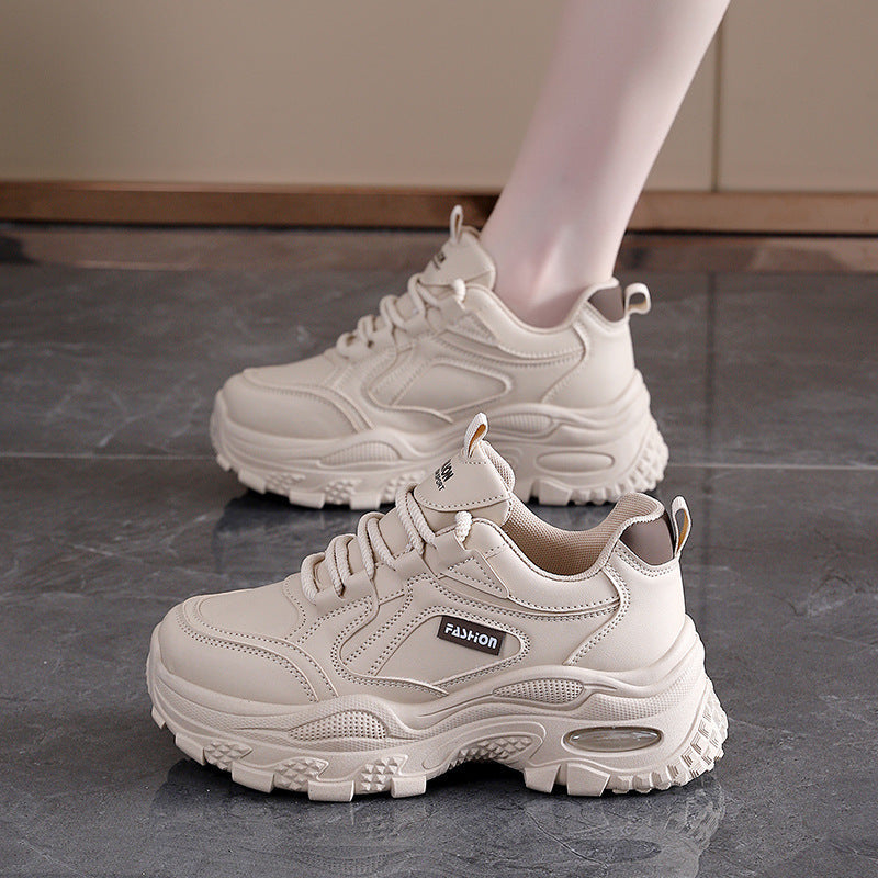 Damen Chunky Sneaker High Heel Schuhe