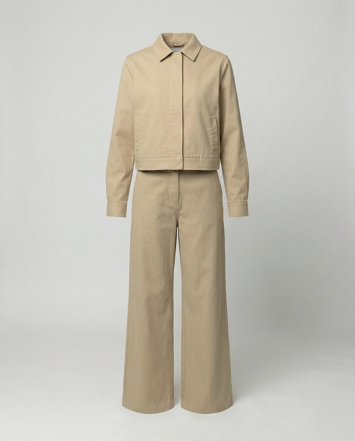 Damen Blousonjacke Kurz + Weite Palazzohose Baumwolle