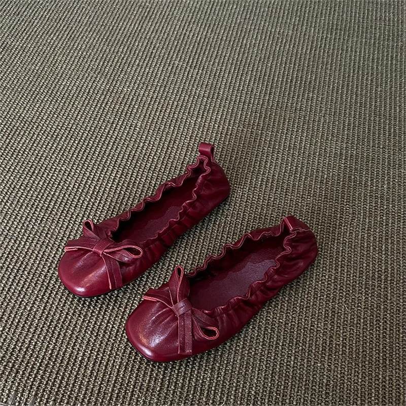 Damen Ballerinas Elastisch Rüschen