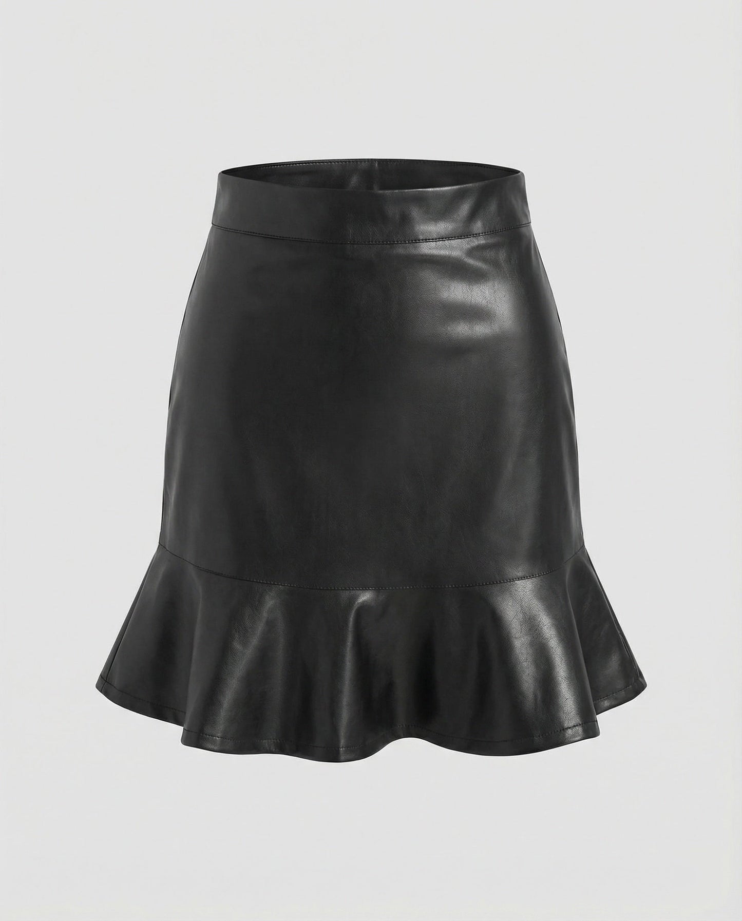 Damen Minirock Kunstleder
