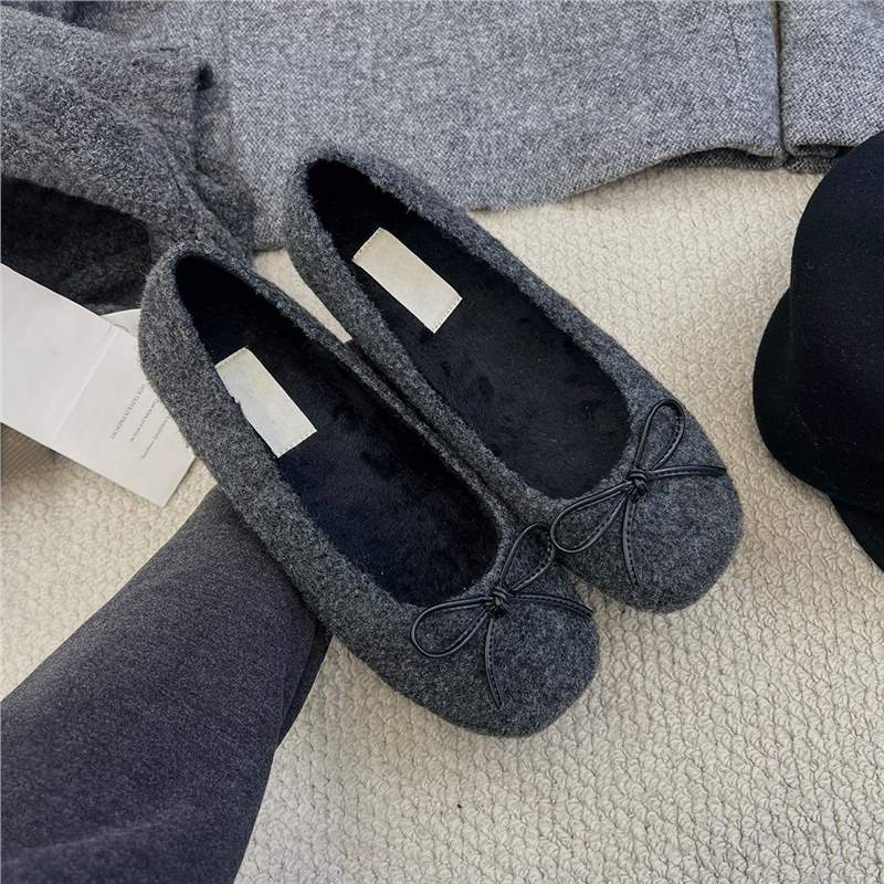 Damen Ballerinas Komfort Schleifendetail Eleganz