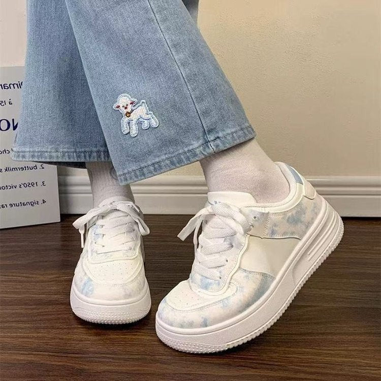Damen Sneaker Weichsohle Komfort Farbenfroh