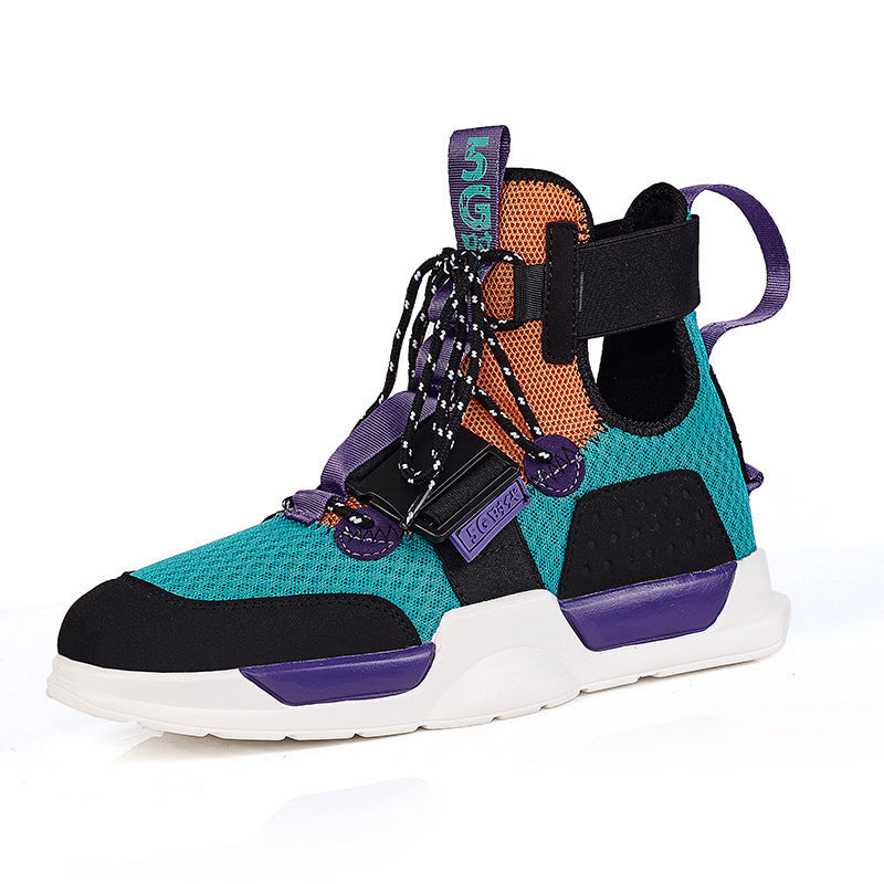 Damen High- Sneaker Sportlich Riemensystem