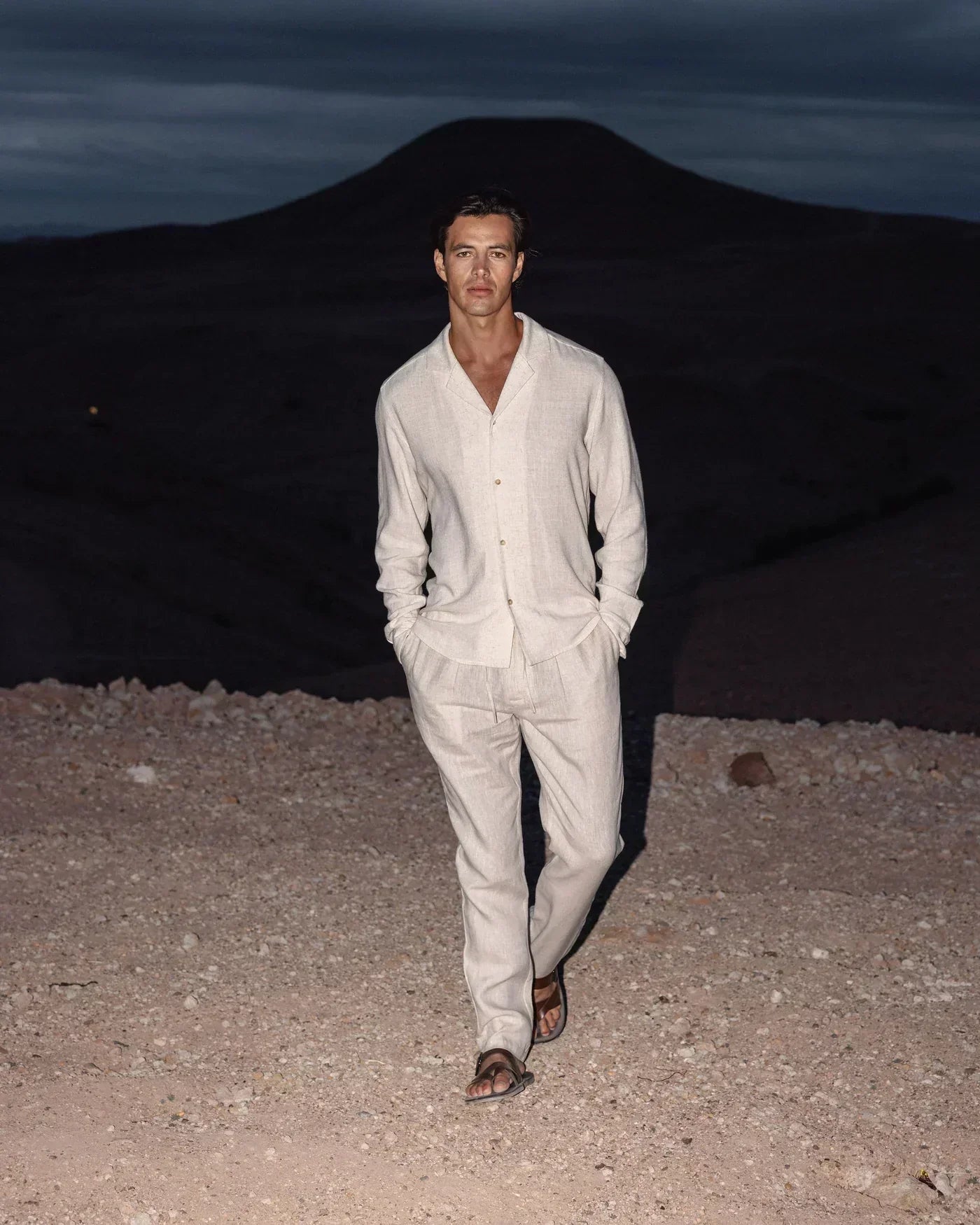 Herren Leinenanzug Elegant Sommer