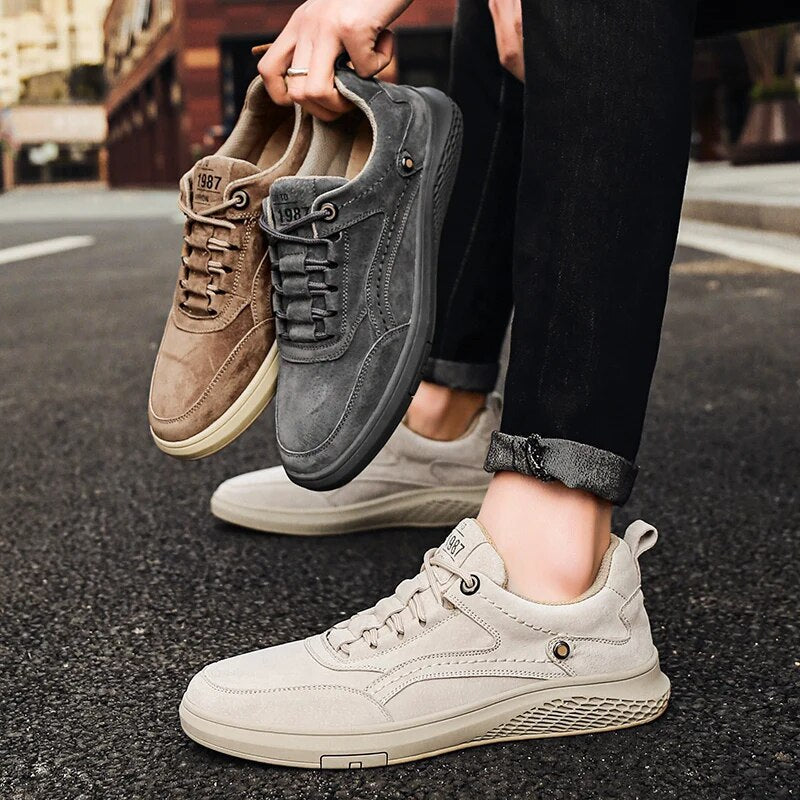 Herren Sneaker Sport Schuhe Wildleder