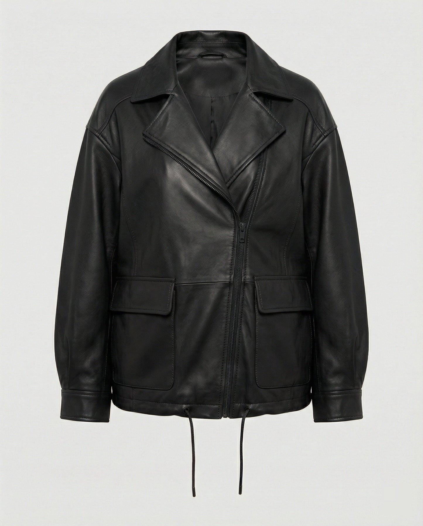 Damen Lederjacke Plus Size Vintage Look