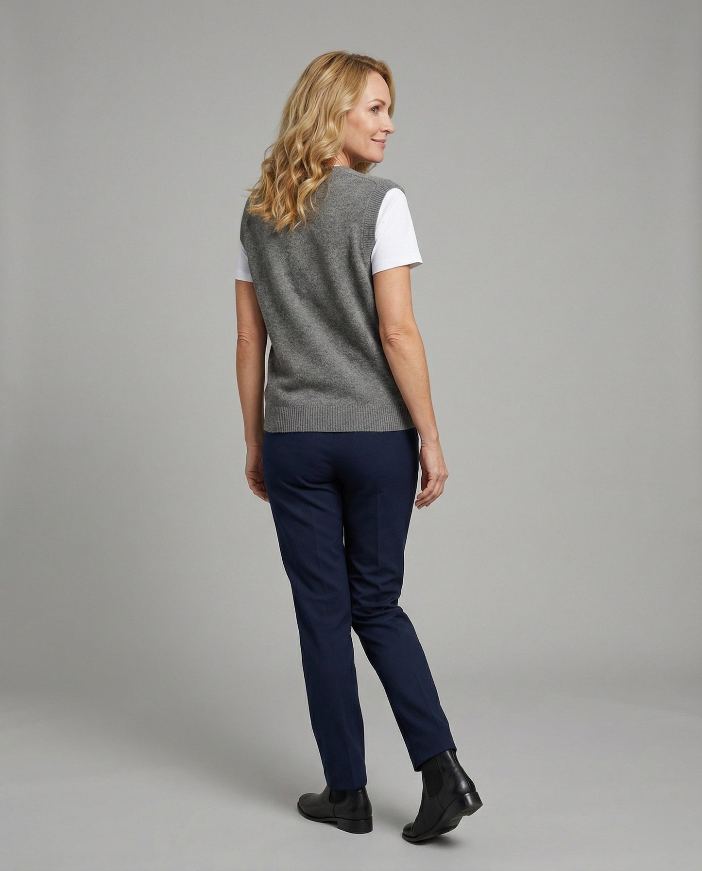 Damen Strickweste Oversize Retro Look