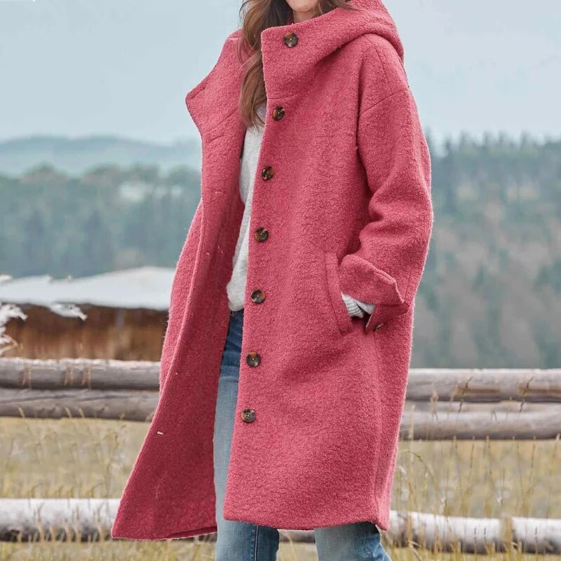 Arctica Damen Wintermantel mit Kapuze Rosa