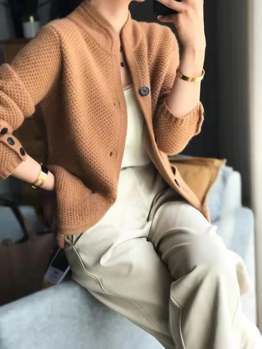 Damen Cardigan Lang Knopfleiste Winter