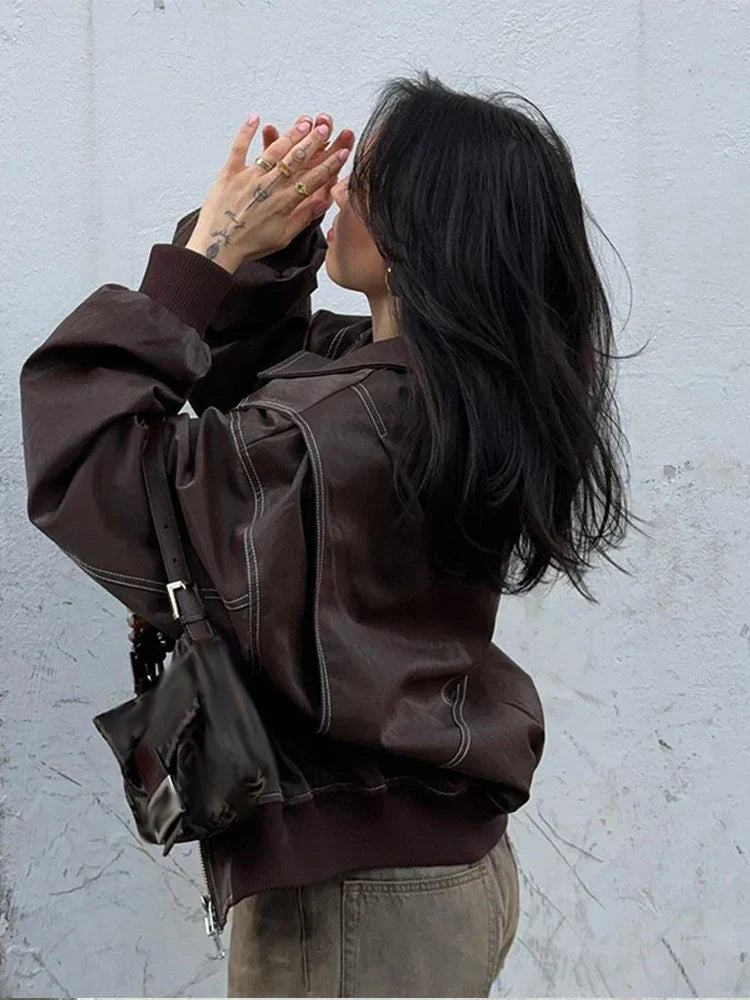 Damen Oversized Jacke Groß Herbstmode
