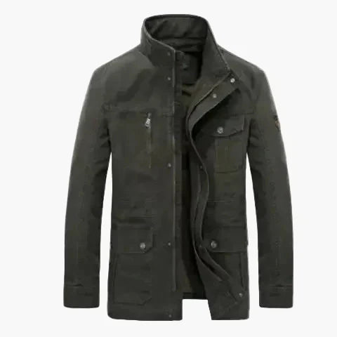 Herren Freizeitjacke Stehkragen Multitaschen Lässig Outdoor