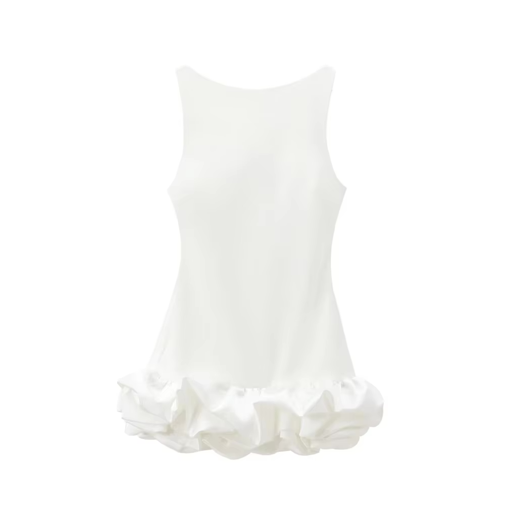 Kleines Damen Rüschenkleid Sommerfarben