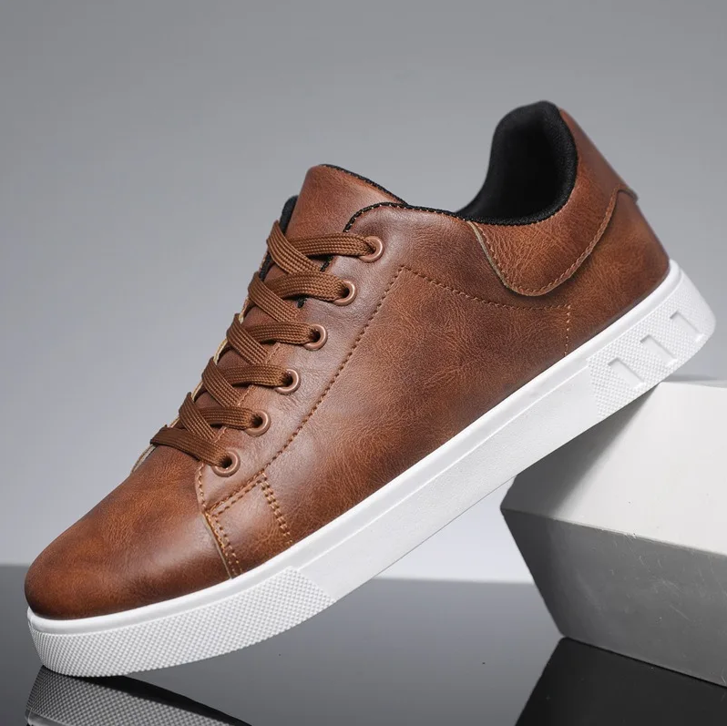 Herren Leder Schuhe Klassisch Braun