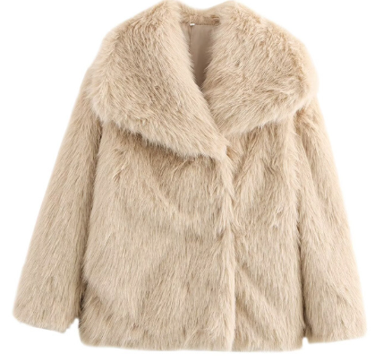 Damen Kunstfelljacke Warm Elegant