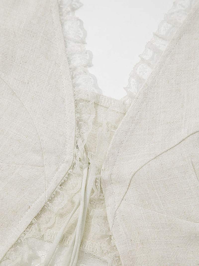 Damen Crop Spitze Oben Kurz