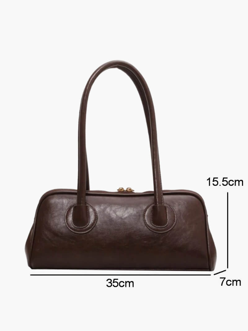 Damen Kunstleder Schultertasche Elegantes Design