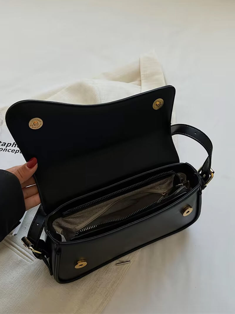Damen Leder Schultertasche Satteltasche