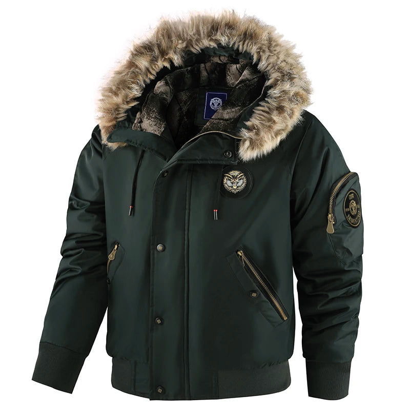 Herren Winterjacke Gepolstert Wasserdicht Isoliert