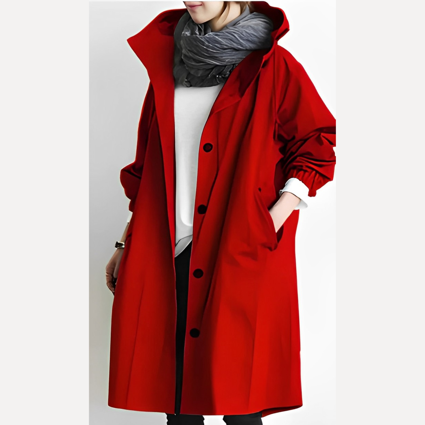 Wasserdichte Damen Winterjacke Lang Mit Kapuze