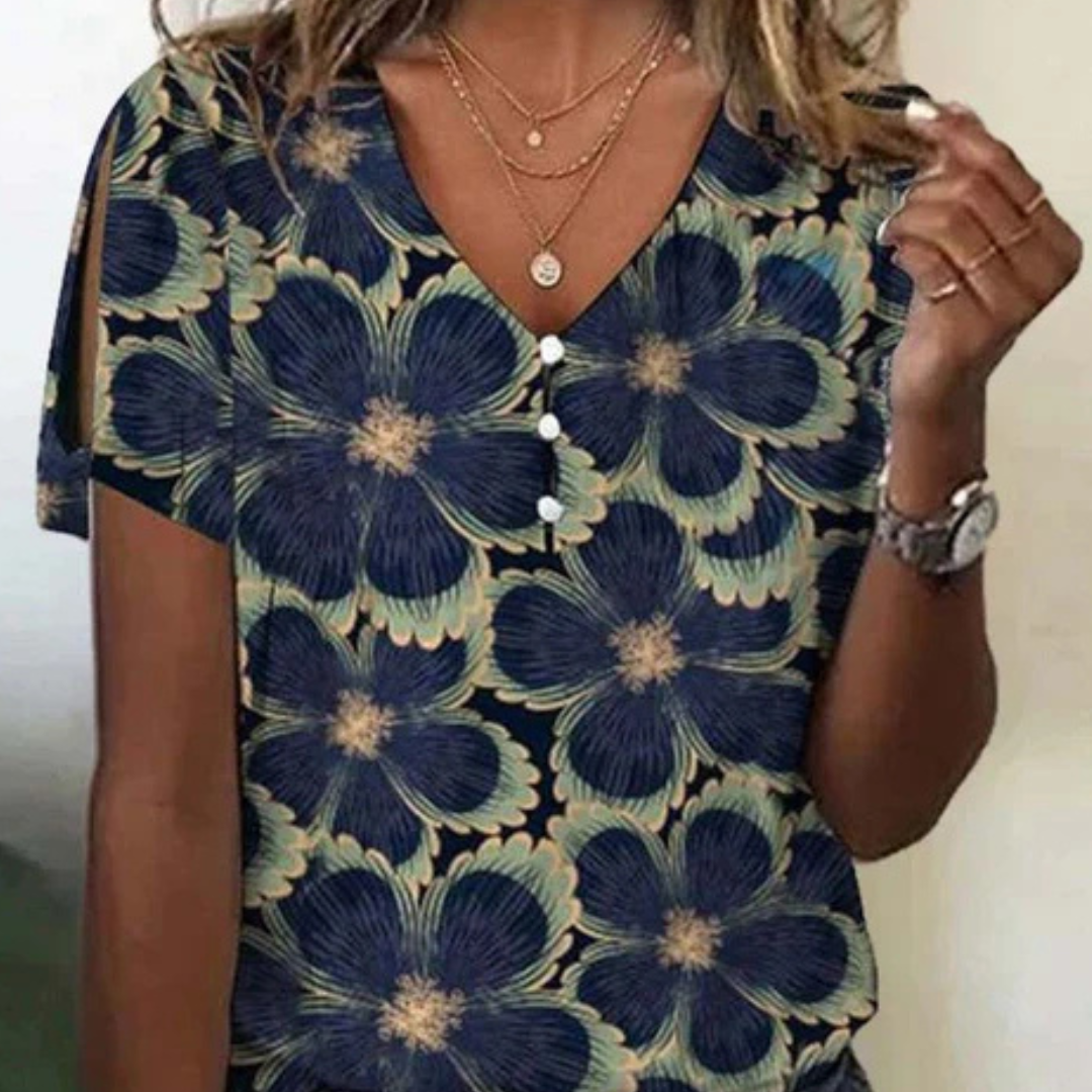 Damen Sommerbluse Leicht Vintage Stil