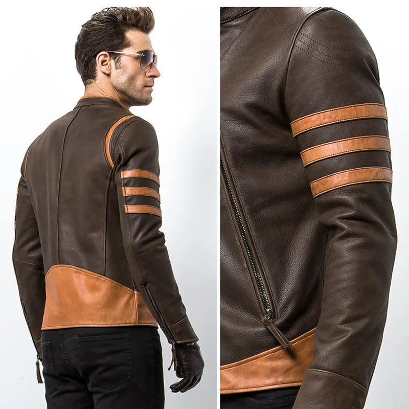 Herren Lederjacke Elegant Leder