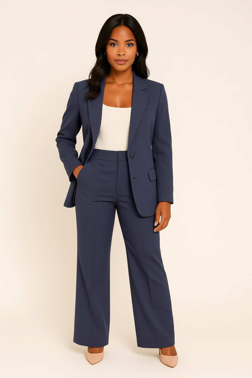 Damen Slimfit Hosenanzug Tailliert
